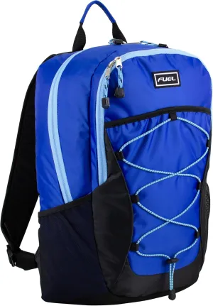 FUEL Rider Sport Hiking Backpack Laptop Travel Carry On Luggage Daypack Bag, Bungee for Travel, Leisure, Outdoors, Blue