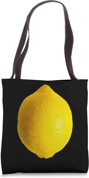 Funny Large Yellow Lemon Citrus Fruit Gardening Summer Food Tote Bag