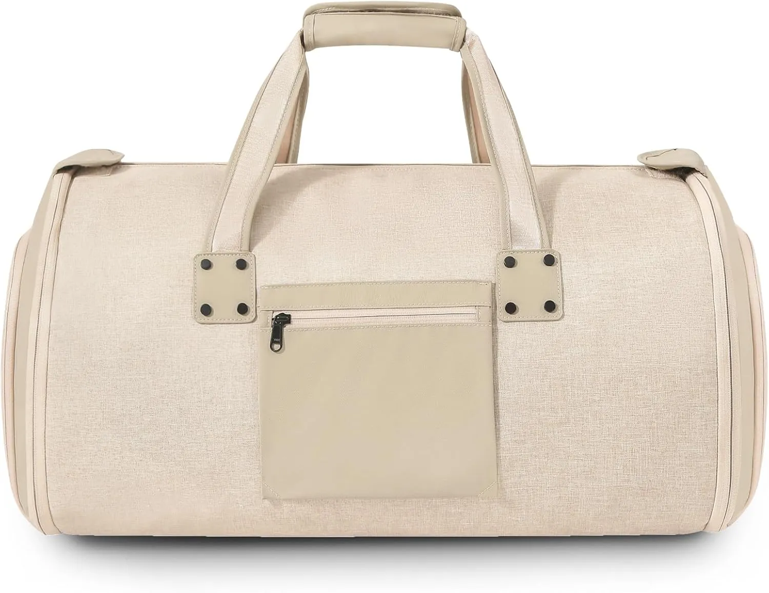 Garment Bags for Travel - Brand Zipper - Water Repellent Garment Bag with Shoe Compartment - 2 in 1 Convertible Suit Bag Travel with Shoe Bags - Medium Khaki