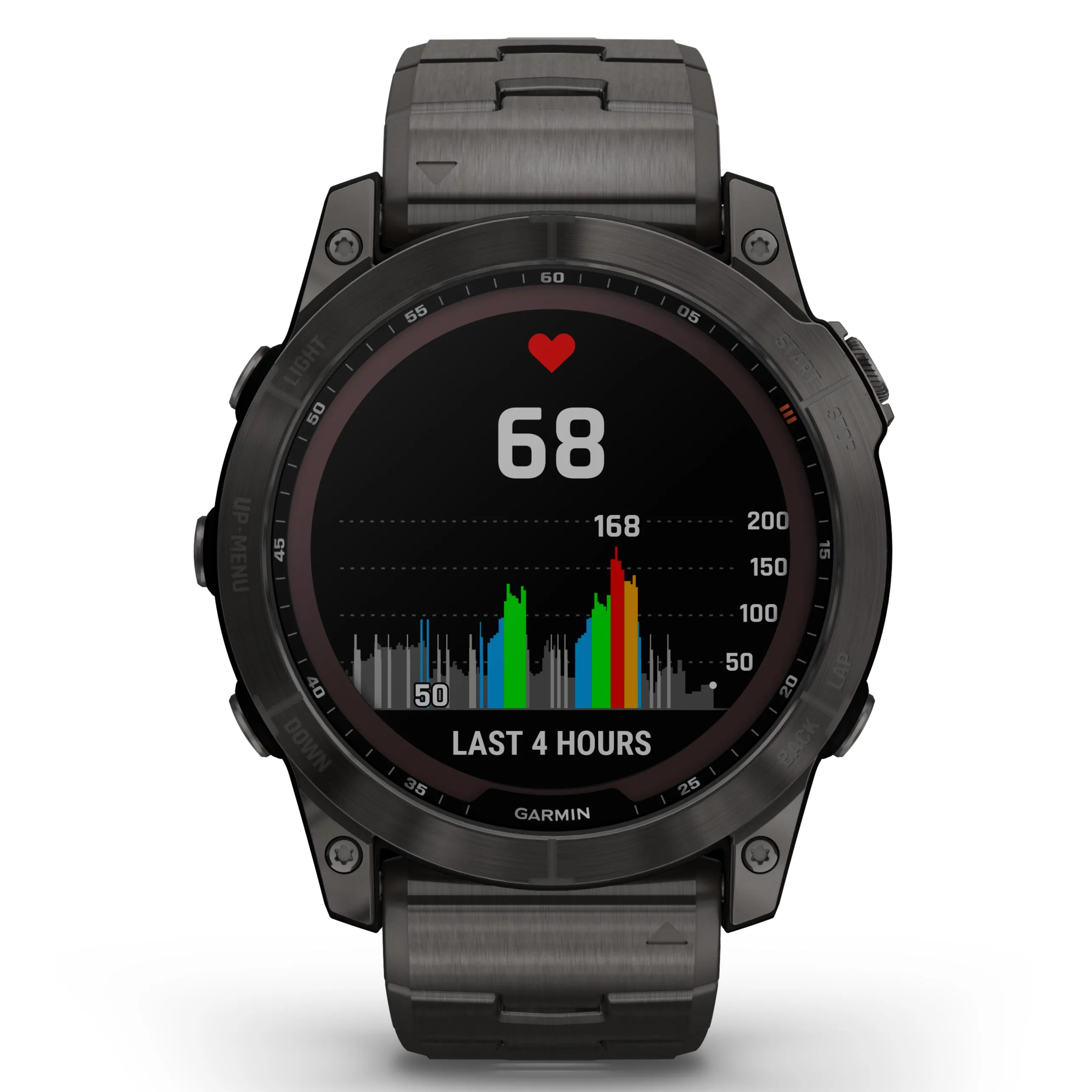 Garmin Fenix® 7X Sapphire Solar Edition Carbon Grey DLC Titanium with Carbon Grey DLC Vented Titanium Band Smartwatch 010-02541-27