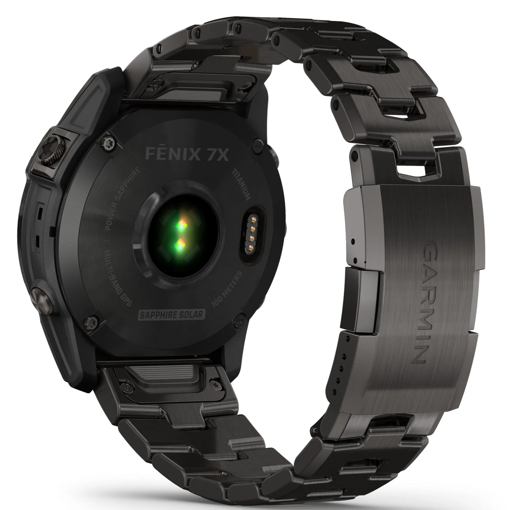Garmin Fenix® 7X Sapphire Solar Edition Carbon Grey DLC Titanium with Carbon Grey DLC Vented Titanium Band Smartwatch 010-02541-27