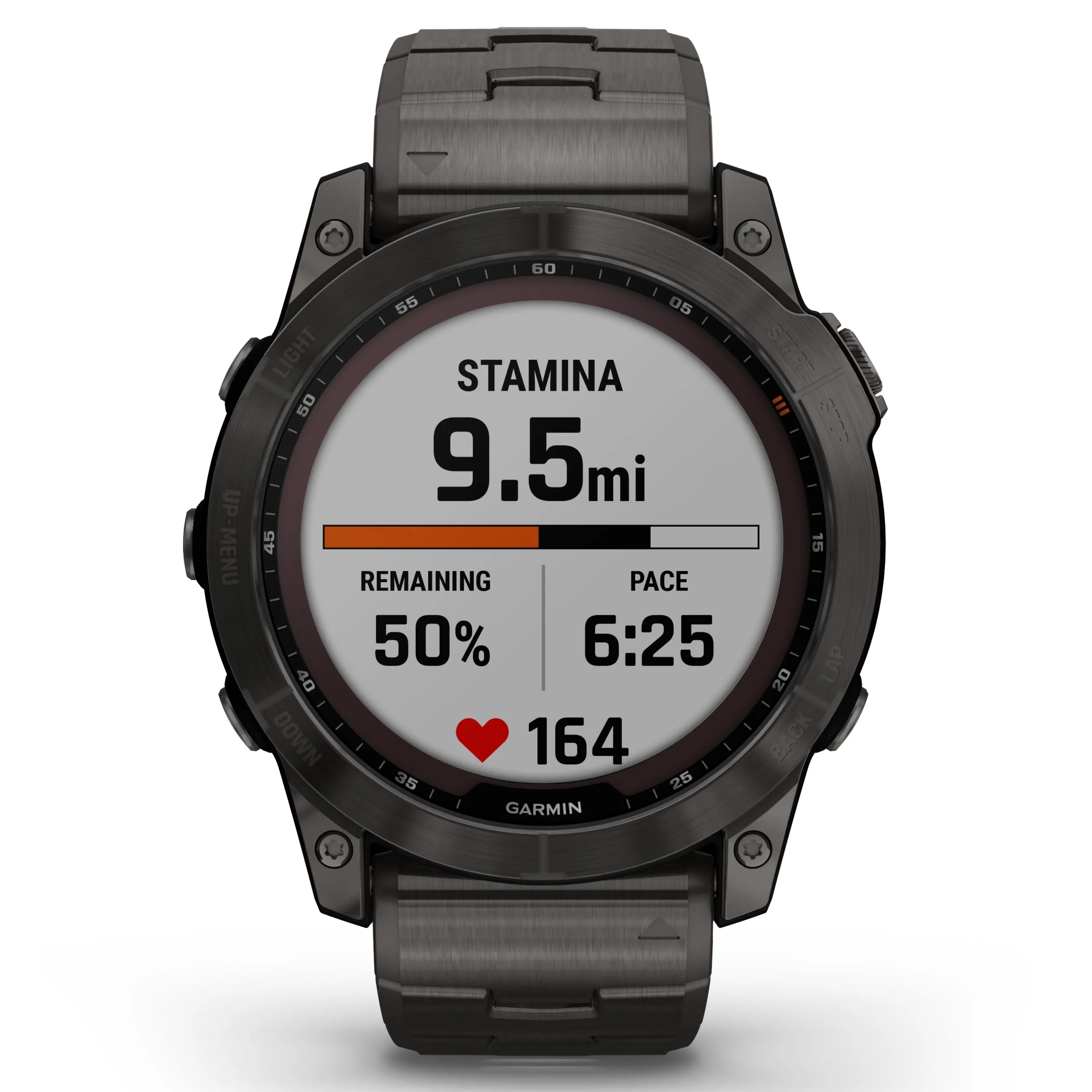 Garmin Fenix® 7X Sapphire Solar Edition Carbon Grey DLC Titanium with Carbon Grey DLC Vented Titanium Band Smartwatch 010-02541-27