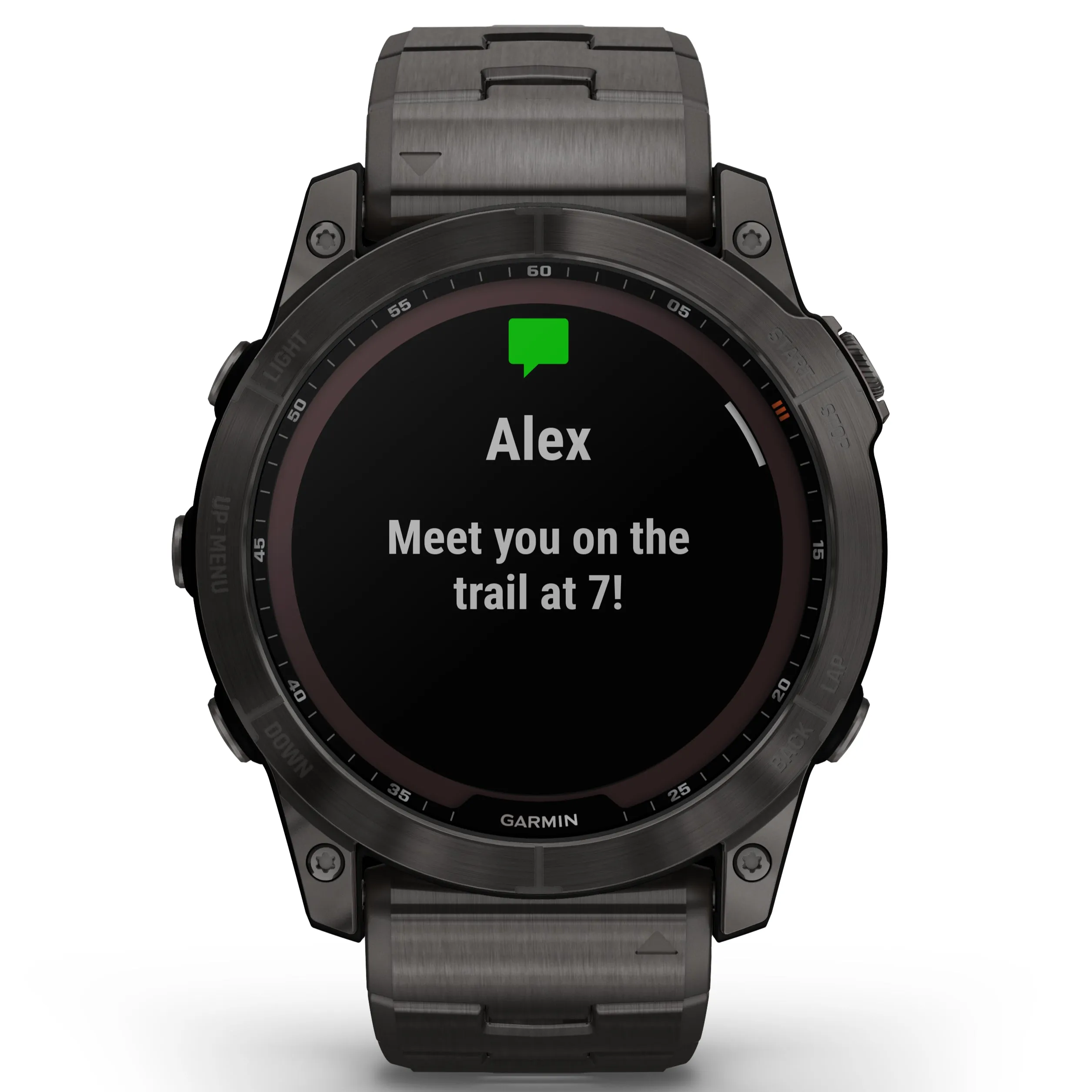 Garmin Fenix® 7X Sapphire Solar Edition Carbon Grey DLC Titanium with Carbon Grey DLC Vented Titanium Band Smartwatch 010-02541-27