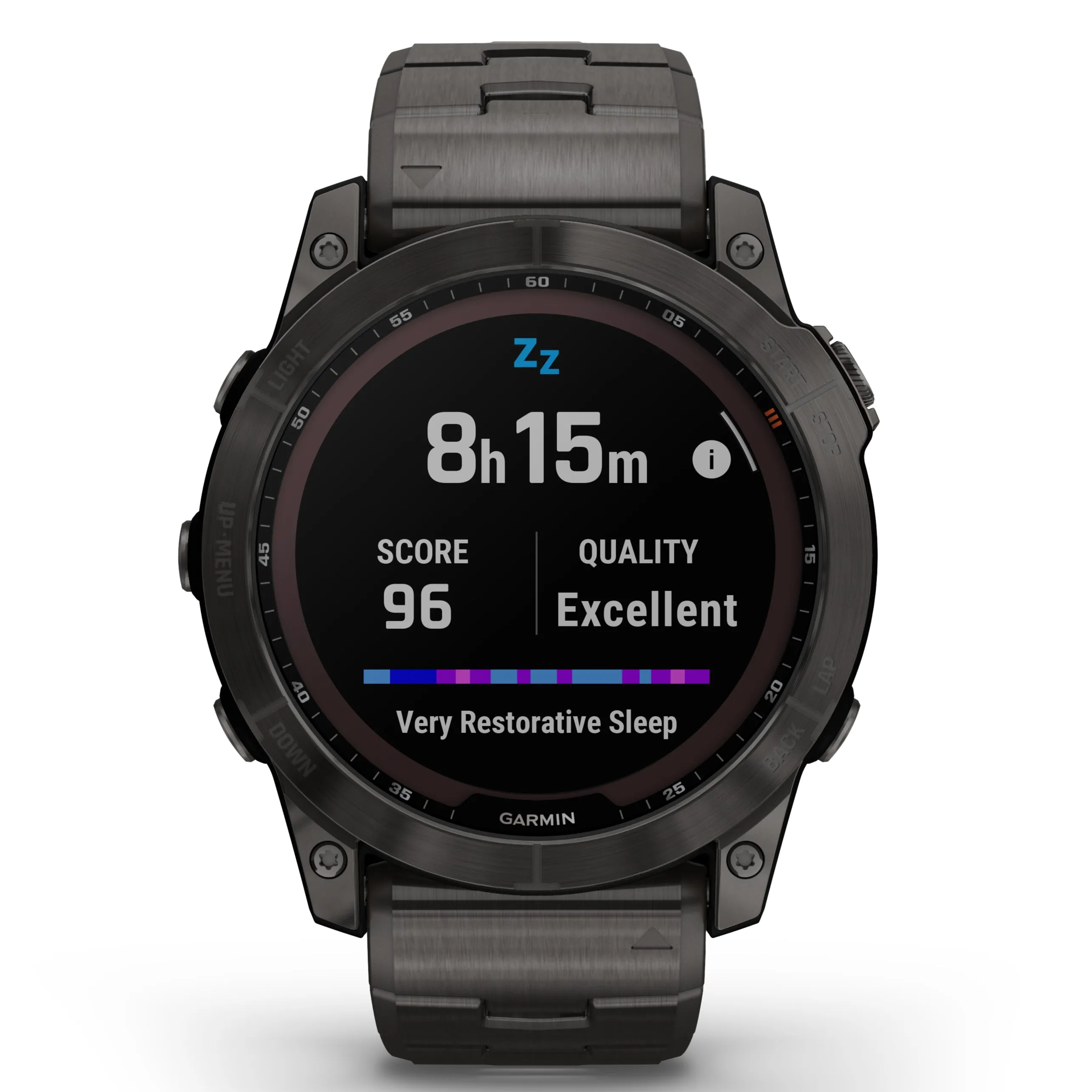 Garmin Fenix® 7X Sapphire Solar Edition Carbon Grey DLC Titanium with Carbon Grey DLC Vented Titanium Band Smartwatch 010-02541-27