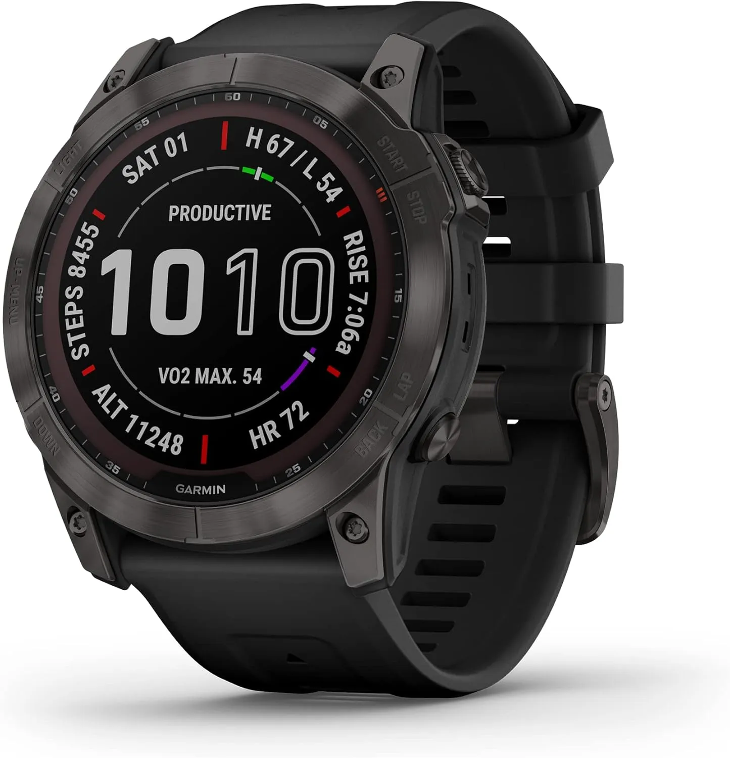 Garmin Fenix 7X Sapphire Solar Smartwatch Solar Charging Rugged Outdoor Watch with GPS Touchscreen (Renewed)
