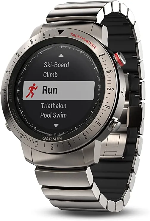 Garmin, Fenix Chronos, Watch, Titanium with Brushed Titanium Band, 010-01957-01