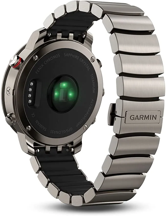 Garmin, Fenix Chronos, Watch, Titanium with Brushed Titanium Band, 010-01957-01