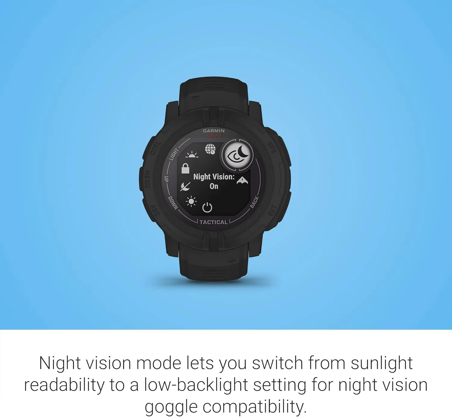 Garmin Instinct 2 Solar, Tactical-Edition, GPS Outdoor Watch, Solar Charging Capabilities, Multi-GNSS Support, Tracback Routing, Black