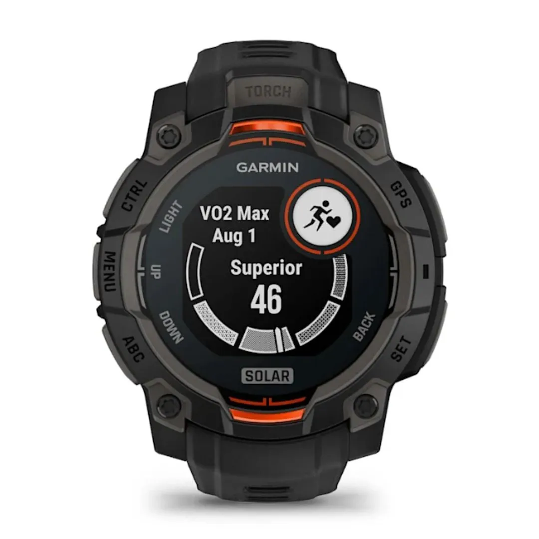 Garmin Instinct 3 Solar, 45mm, Black, GPS Smartwatch 010-02934-00