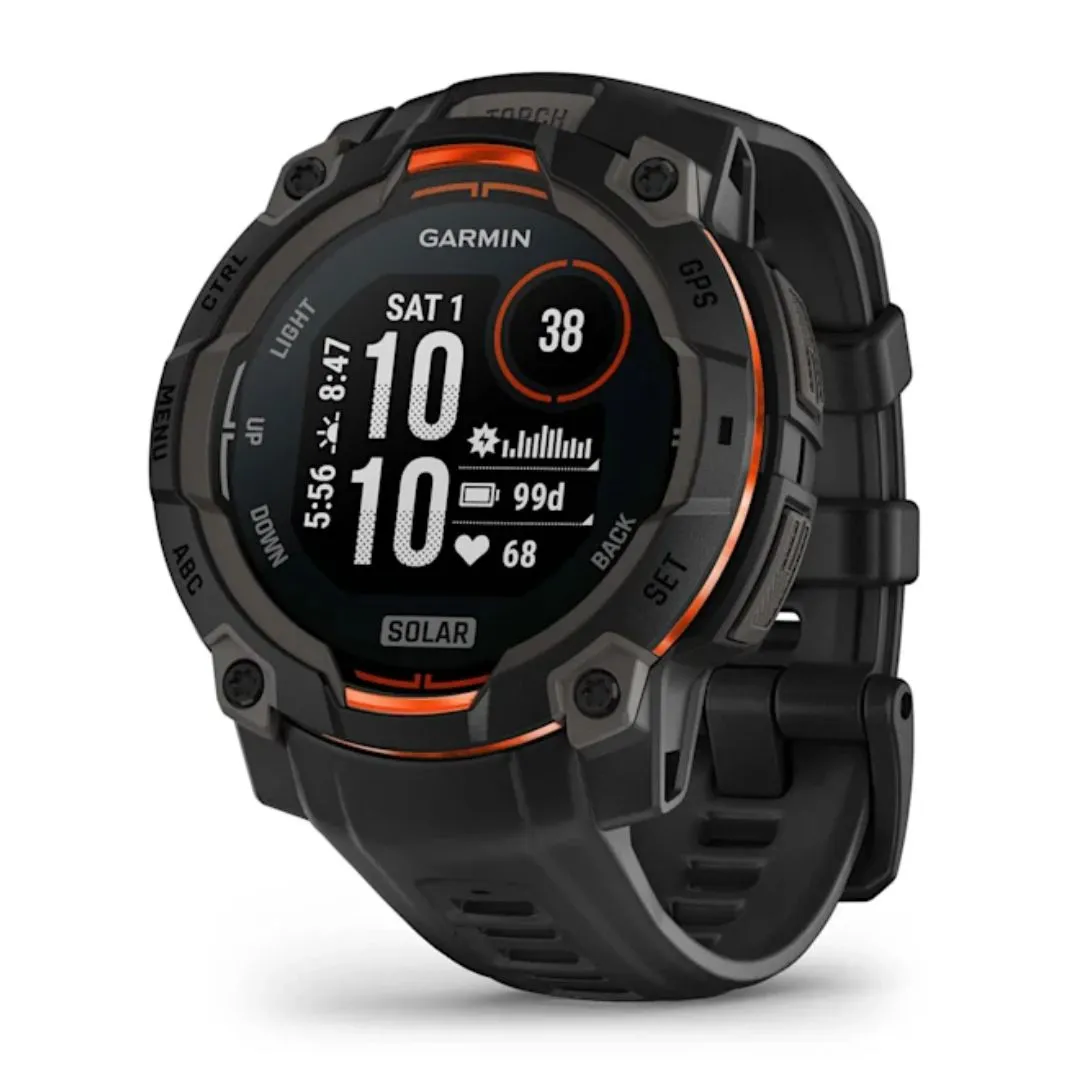 Garmin Instinct 3 Solar, 45mm, Black, GPS Smartwatch 010-02934-00
