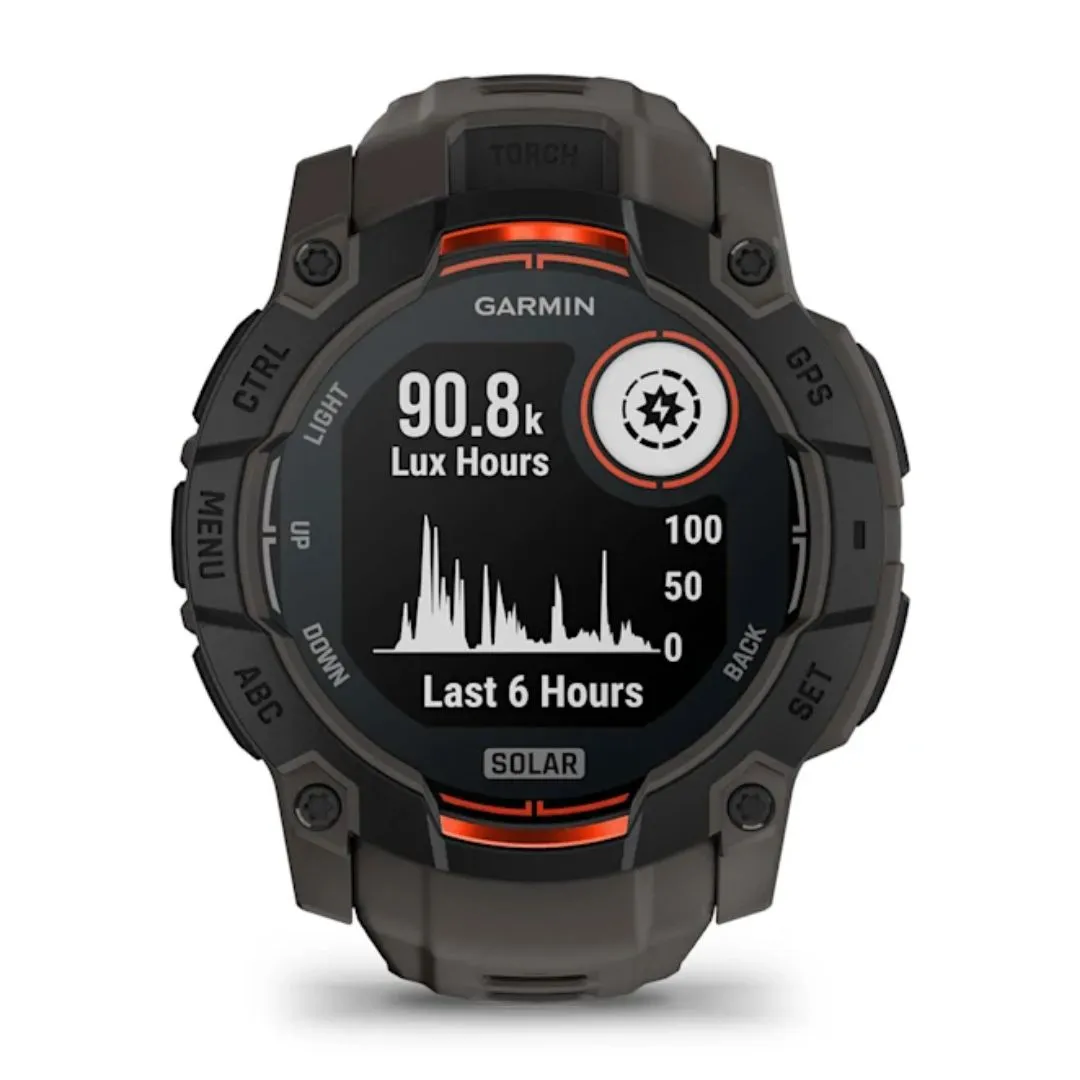 Garmin Instinct 3 Solar, 50mm, Black and Charcoal, GPS Smartwatch 010-02935-00