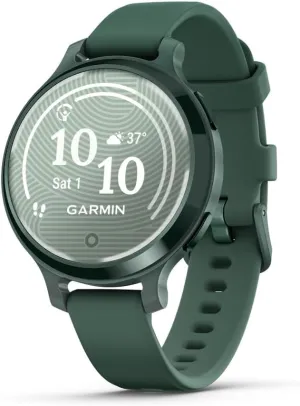 Garmin Lily® 2 Active, Small and Stylish Smartwatch, Built-in GPS, Hidden Display, Patterned Lens, Up to 9 Days Battery Life, Jasper Green with Jasper Green Silicone Band