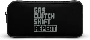 Gas Clutch Shift Repeat Pencil Case Makeup Bag Easy to Clean Portable Pencil Pouch Office Organizer