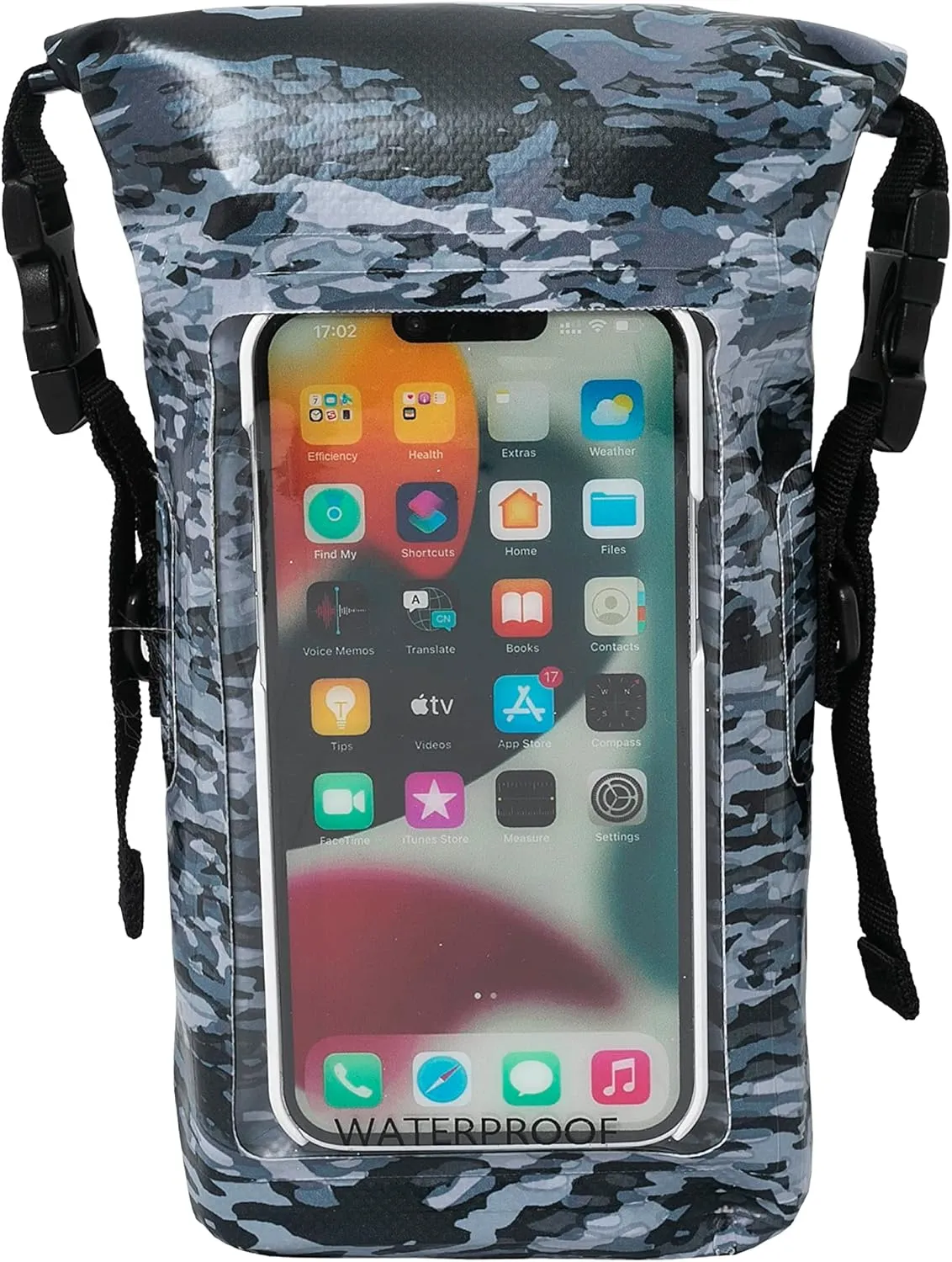 geckobrands Waterproof Phone Tote with 2L Dry Bag and Adjustable Strap – Protect Your Phone and Valuables While on The Go