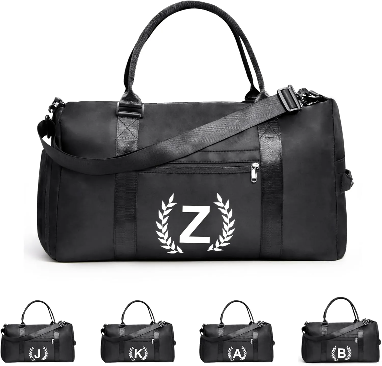 Gifts for men - Gym Bag for Men - Fitness Workout Sports Travel Duffle Bag with Wet Pocket & Shoes Compartment Father's day, Birthday or Anniversary for Men, Z, Jet Black, GG100
