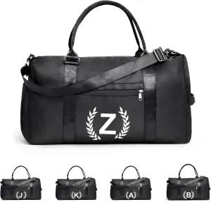 Gifts for men - Gym Bag for Men - Fitness Workout Sports Travel Duffle Bag with Wet Pocket & Shoes Compartment Father's day, Birthday or Anniversary for Men, Z, Jet Black, GG100