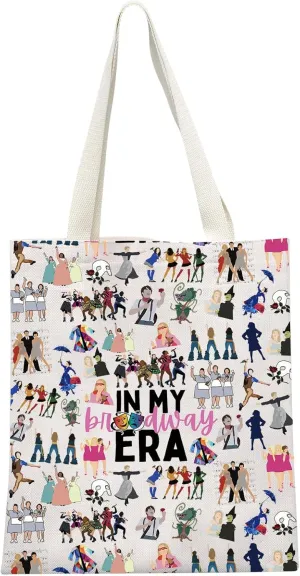 GJTIM Musical Gift Theatre Bag In My Musical Era Musical Theatre Gift Musical Zipper Pouch Makeup Bag (BWayEra Tote)