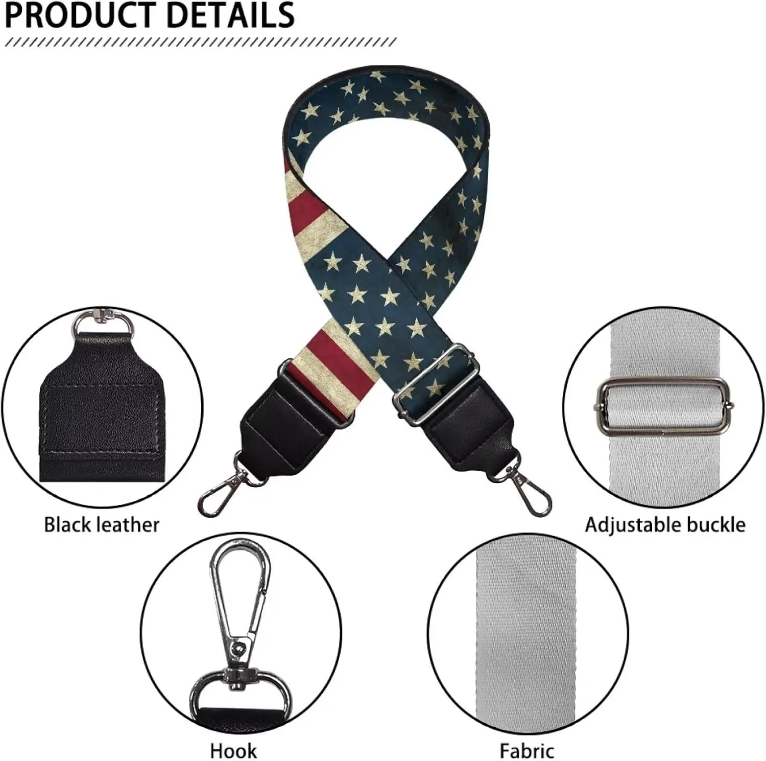 GLENLCWE Ethnic Native African Aztec Stripe Print Wide Purse Strap Replacement Belt Adjustable Shoulder Strap for Crossbody/Canvas/Purse/Handbag
