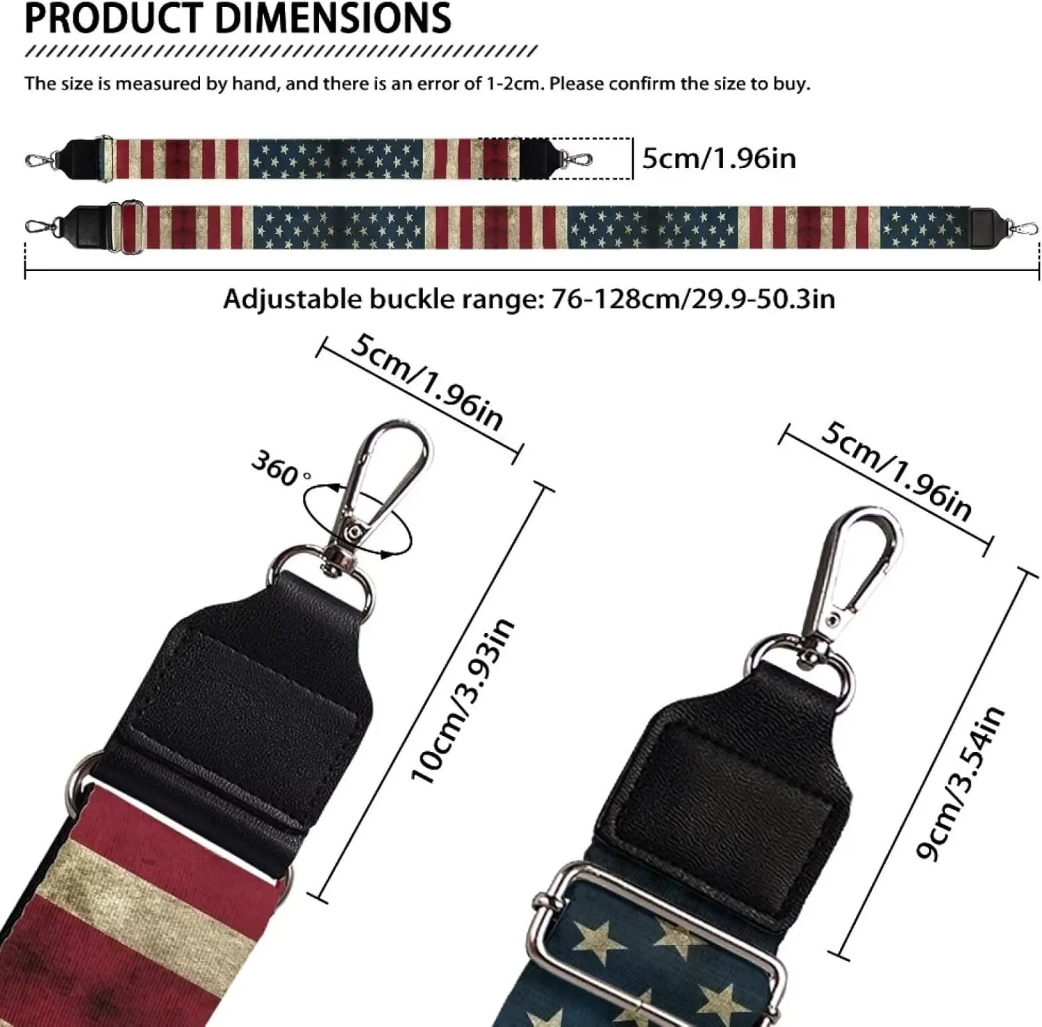 GLENLCWE Ethnic Native African Aztec Stripe Print Wide Purse Strap Replacement Belt Adjustable Shoulder Strap for Crossbody/Canvas/Purse/Handbag