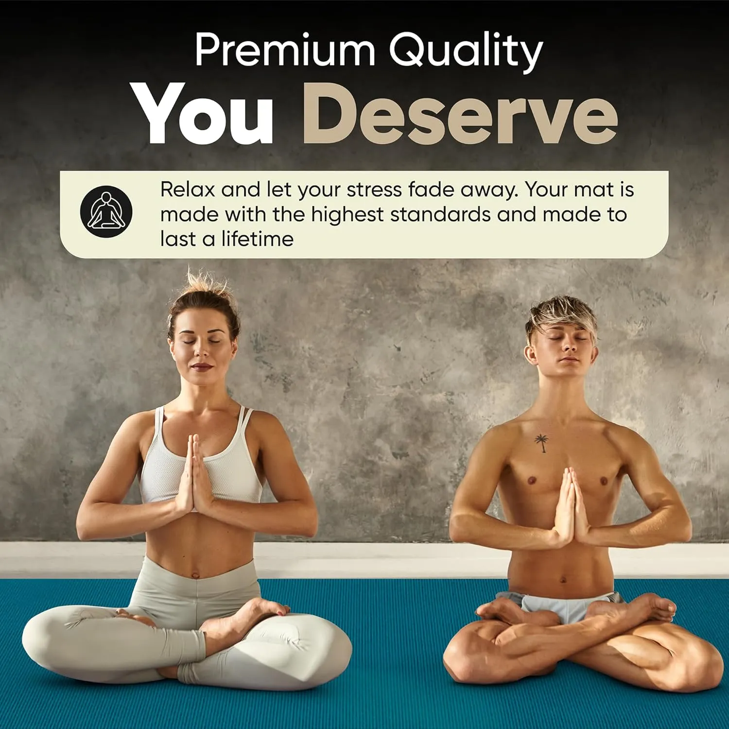 Gorilla Mats Premium Extra Large Yoga Mat – 9' x 6' x 8mm Extra Thick & Ultra Comfortable, Non-Slip Barefoot Exercise Mat – Works Great on Any Floor for Stretching, Cardio or Home Workouts