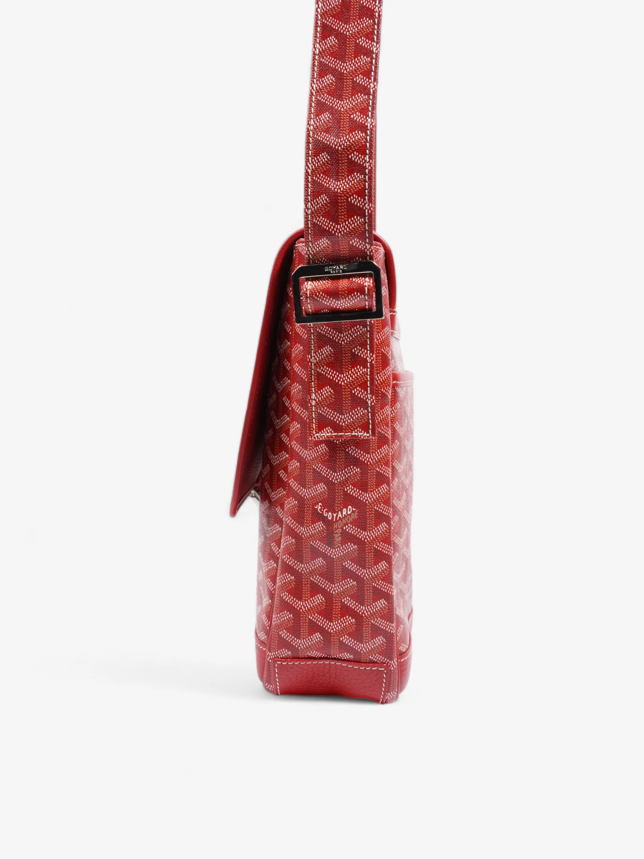 Goyard Grand Bleu Rouge Coated Canvas MM