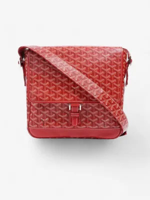 Goyard Grand Bleu Rouge Coated Canvas MM