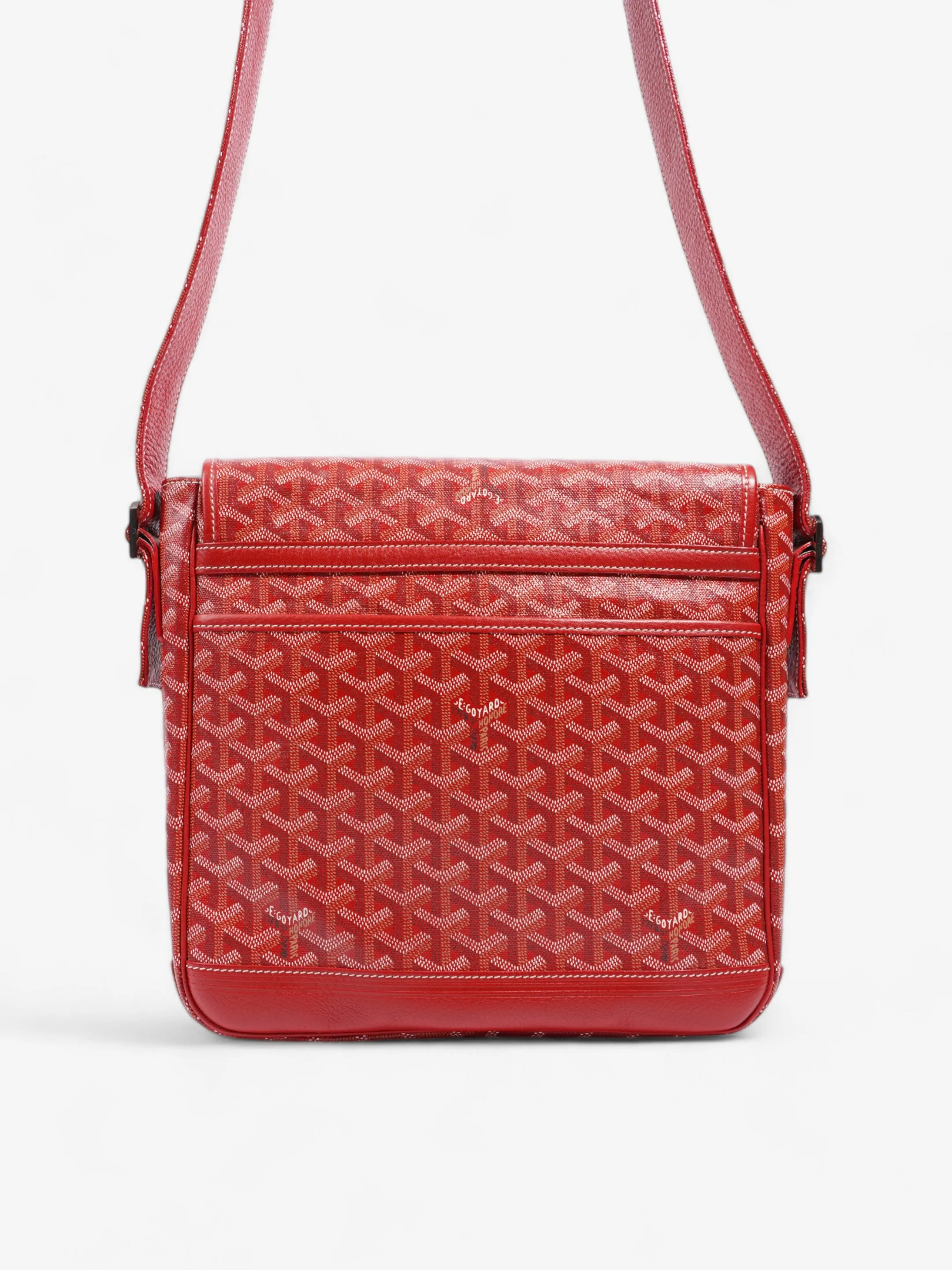 Goyard Grand Bleu Rouge Coated Canvas MM