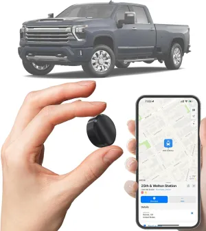 GPS Tracker for Vehicles - No Monthly Fee, Real-Time Tracking, Smallest Magnetic GPS Tracker for Car, Motorcycle, Truck, Easy Installation, Anti-Theft Micro GPS Tracking Device with Free App