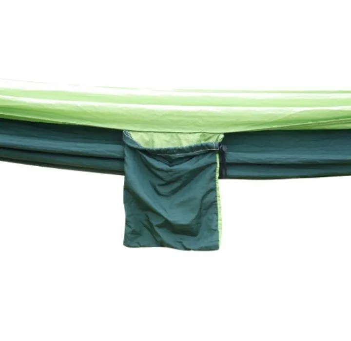 Green Nylon Parachute Fabric Double Hammock