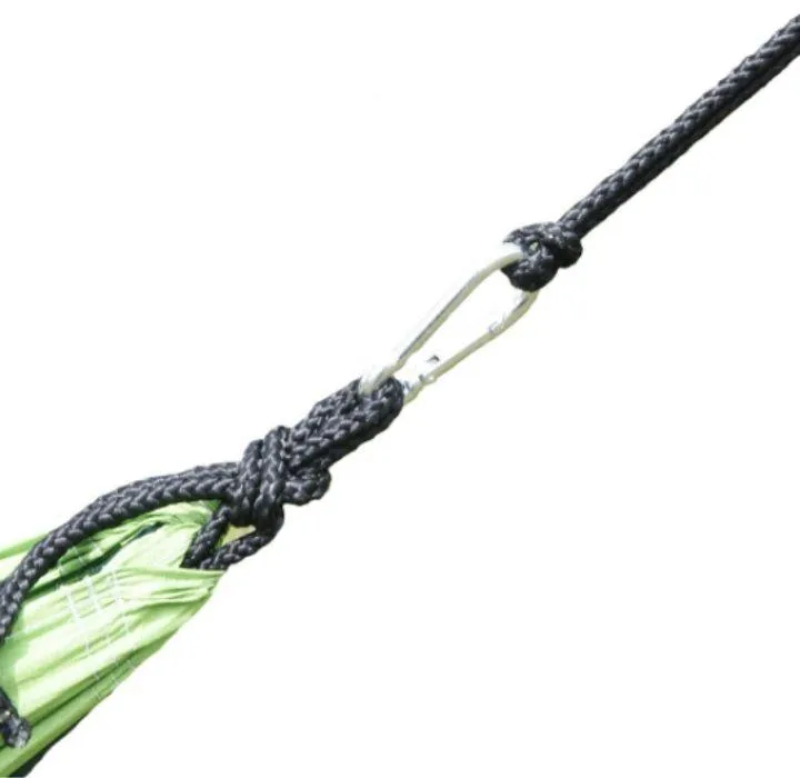 Green Nylon Parachute Fabric Double Hammock