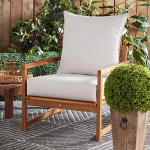 Greendale Home Fashions Modern Outdoor Sunbrella Fabric 2-Piece Deep Seat Chair Cushion, Cast Pumice