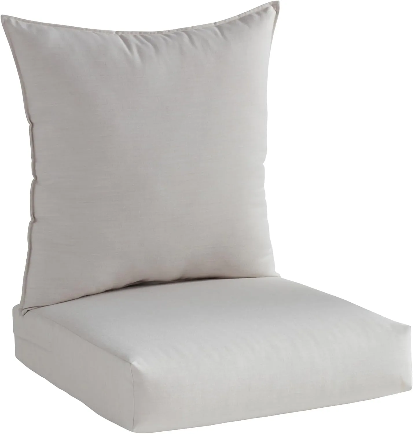 Greendale Home Fashions Modern Outdoor Sunbrella Fabric 2-Piece Deep Seat Chair Cushion, Cast Pumice