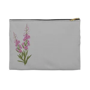 Grey Fireweed Zipper Bag
