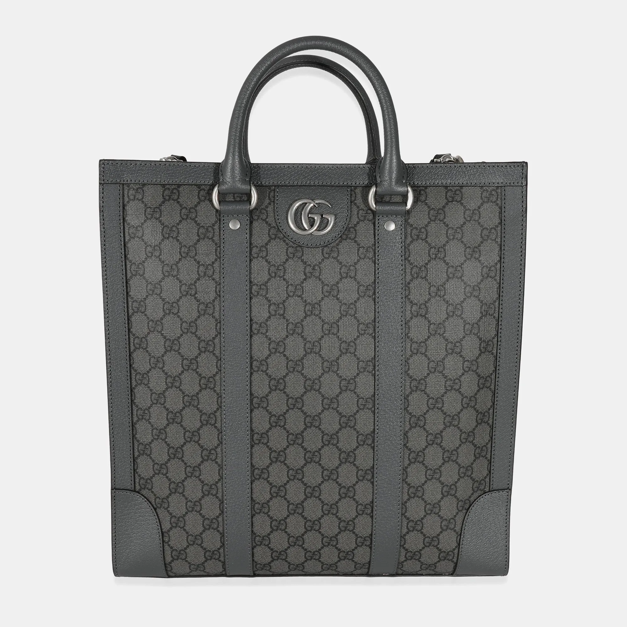 Grey GG Supreme Canvas Large Ophidia Tote Bag