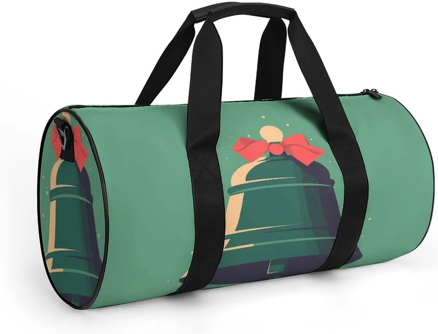 Gym Bag for Men Women Green Little Bell Duffel Bag Overnight Bag with Compartment Gym Sackpac