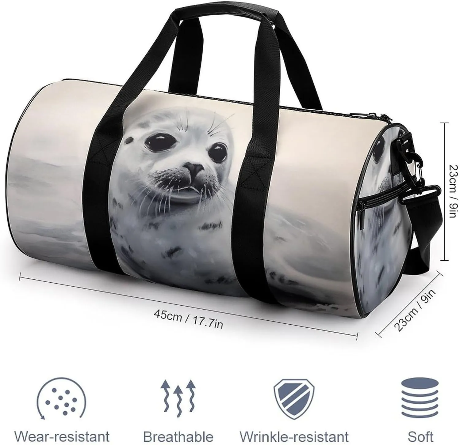 Gym Bag for Men Women Harp Painting Duffel Bag Overnight Bag with Compartment Gym Sackpac