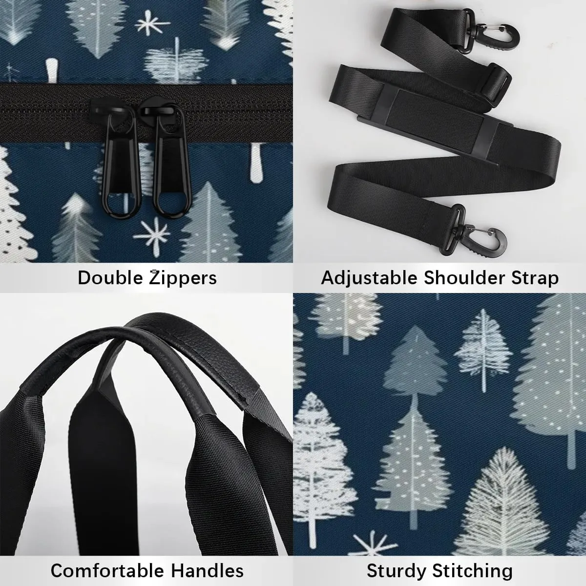 Gym Bags for Men Women Cute Tree Sports Duffel Bags Carry On Travel Duffle Bag with Detachable Adjustable Shoulder Strap Overnight Weekender Bag