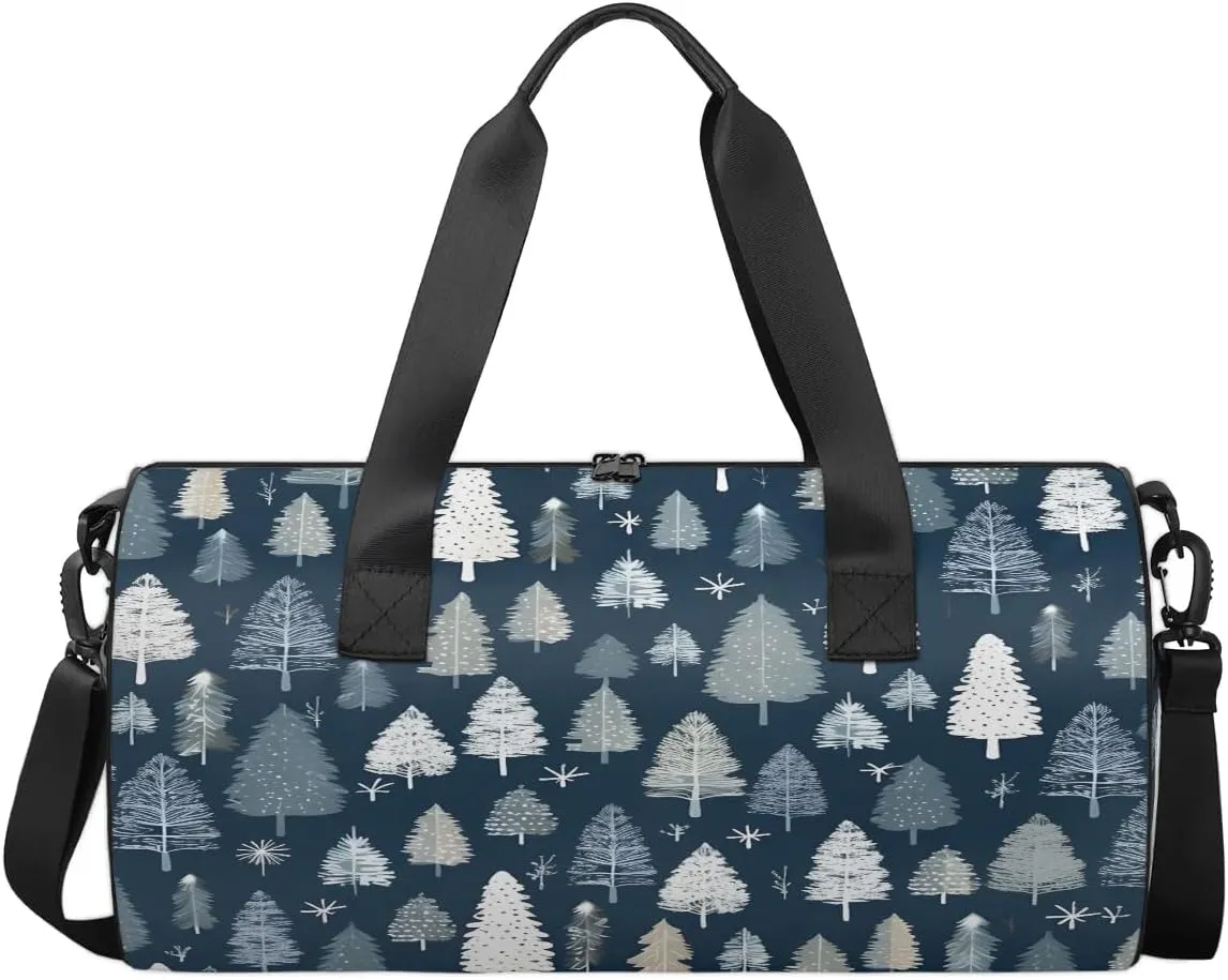 Gym Bags for Men Women Cute Tree Sports Duffel Bags Carry On Travel Duffle Bag with Detachable Adjustable Shoulder Strap Overnight Weekender Bag