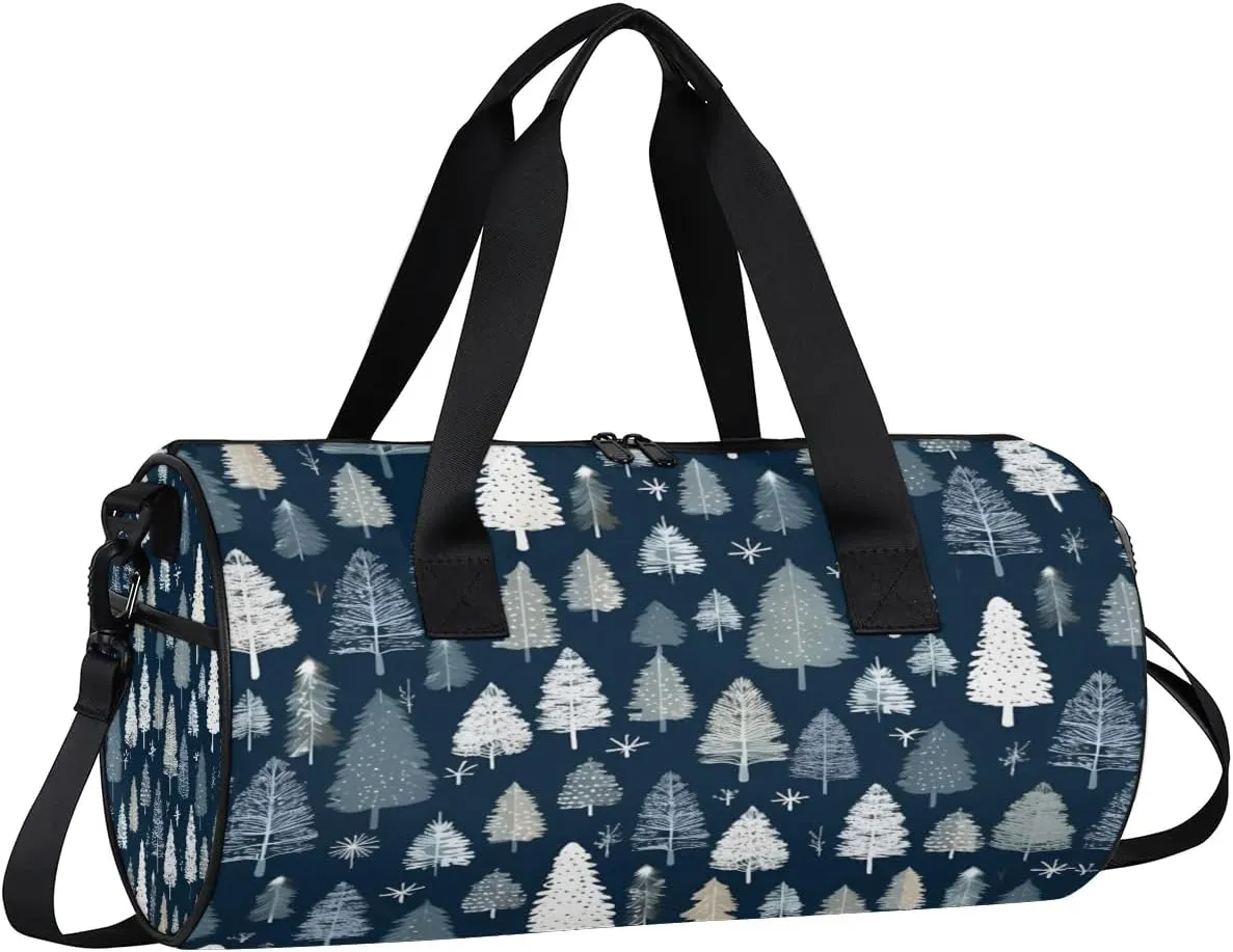 Gym Bags for Men Women Cute Tree Sports Duffel Bags Carry On Travel Duffle Bag with Detachable Adjustable Shoulder Strap Overnight Weekender Bag