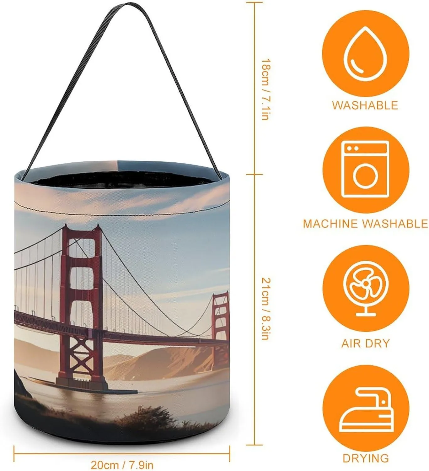 Halloween Candy Bucket,Halloween Trick Or Treat Bags,Seaside Cruise Ship Printed Collapsible Reusable Candy Basket