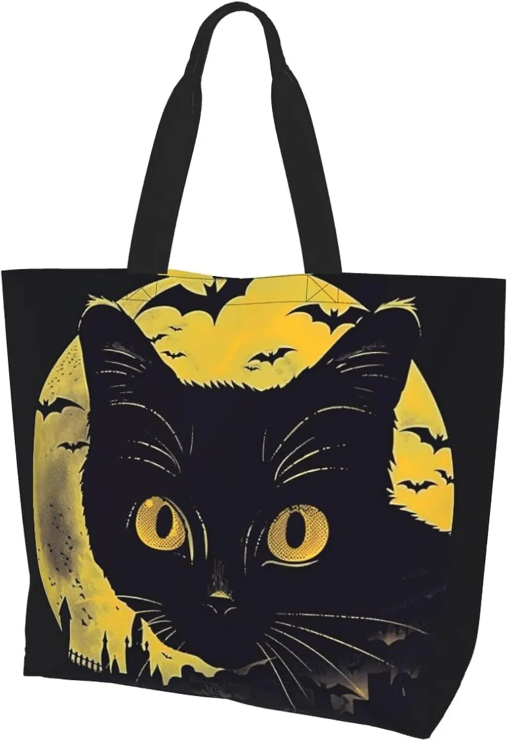 Halloween Women Travel Tote Bag With Zipper - Large Beach Work Handbag Purse