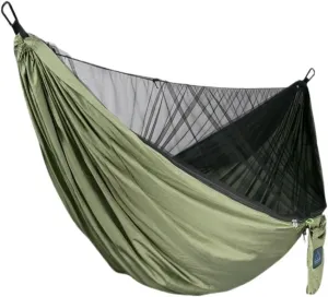 Hammock Hammock Parachute Cloth Outdoor Anti-Rollover Camping Huwai Swing with Mosquito Net Net Bed Outdoor Adult Hammocks for Outside(A)
