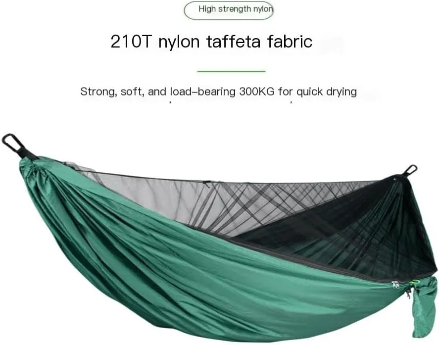 Hammock Hammock Parachute Cloth Outdoor Anti-Rollover Camping Huwai Swing with Mosquito Net Net Bed Outdoor Adult Hammocks for Outside(C)
