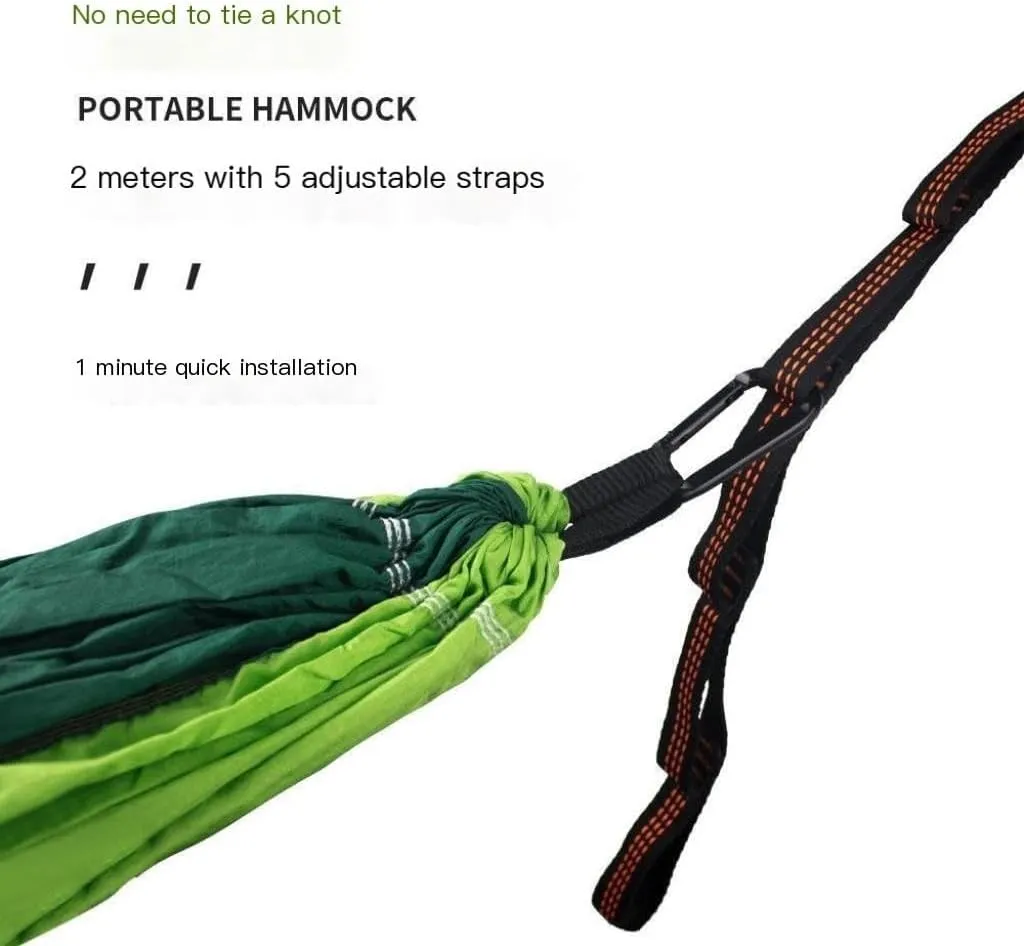 Hammock Hammock Parachute Cloth Outdoor Anti-Rollover Camping Huwai Swing with Mosquito Net Net Bed Outdoor Adult Hammocks for Outside(C)