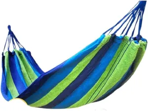 Hammock Outdoor Camping Canvas Hammock Outdoor Supplies Hammock Double Thick Camping Hammock Parachute Hammock Hammocks for Outside(Blue,Medium)