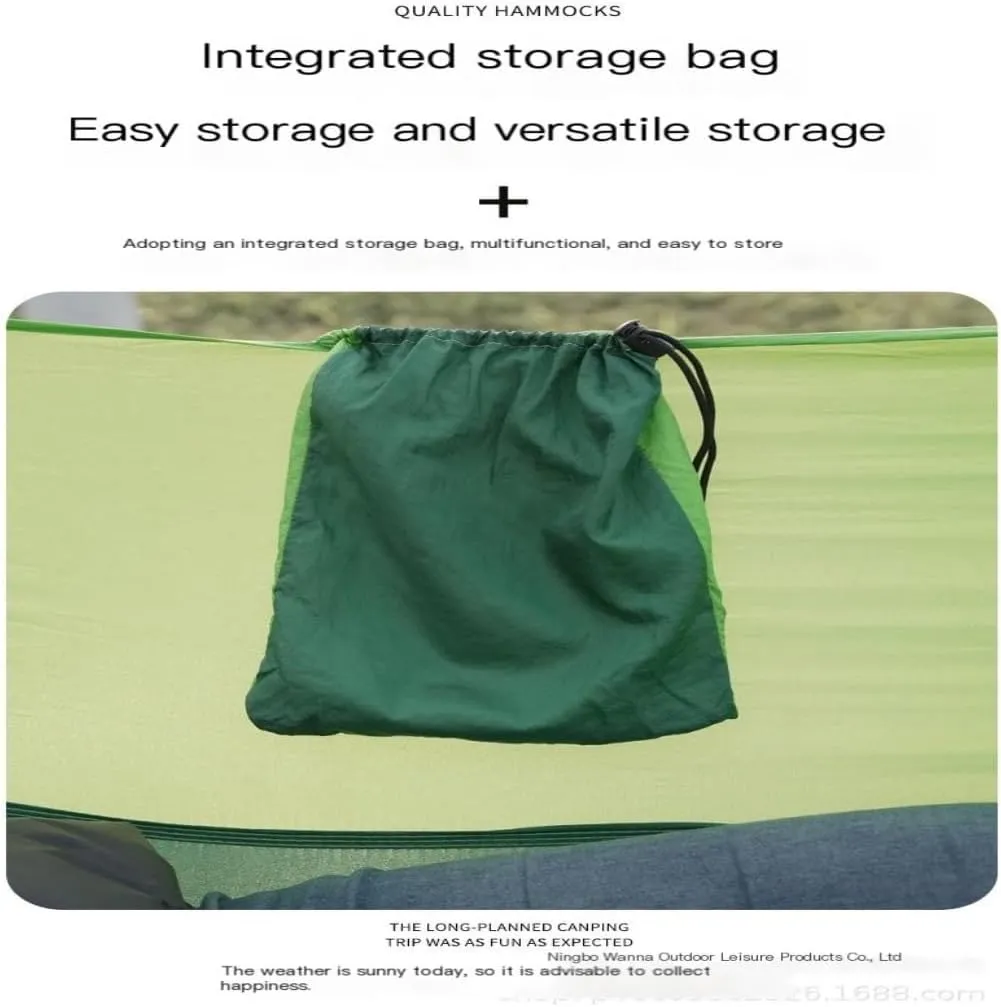 Hammocks High Load-Bearing Anti-Rollover Nylon Hammock Outdoor Ultra-Light Single and Double Parachute Cloth Hammock Camping Hammocks(D)