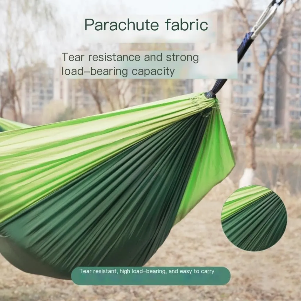 Hammocks High Load-Bearing Anti-Rollover Nylon Hammock Outdoor Ultra-Light Single and Double Parachute Cloth Hammock Camping Hammocks(D)