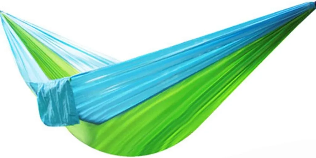 Hammocks Outdoor Hammock Light Parachute Cloth Hammock Outdoor Single Double Camping Leisure Hammock, Small, Green