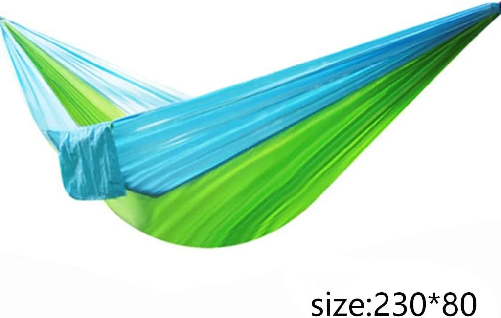 Hammocks Outdoor Hammock Light Parachute Cloth Hammock Outdoor Single Double Camping Leisure Hammock, Small, Green