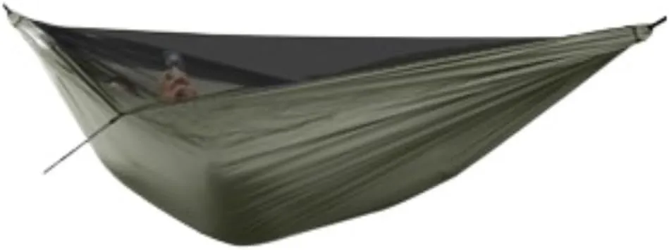 Hammocks Ultra-Light Nylon Double Hammock Parachute Cloth Anti-Rollover Elastic Band Encrypted Mosquito Net Hammock Camping Hammocks(B)